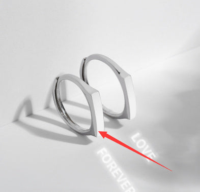 Sterling Silver Ring with Secret Love Detail