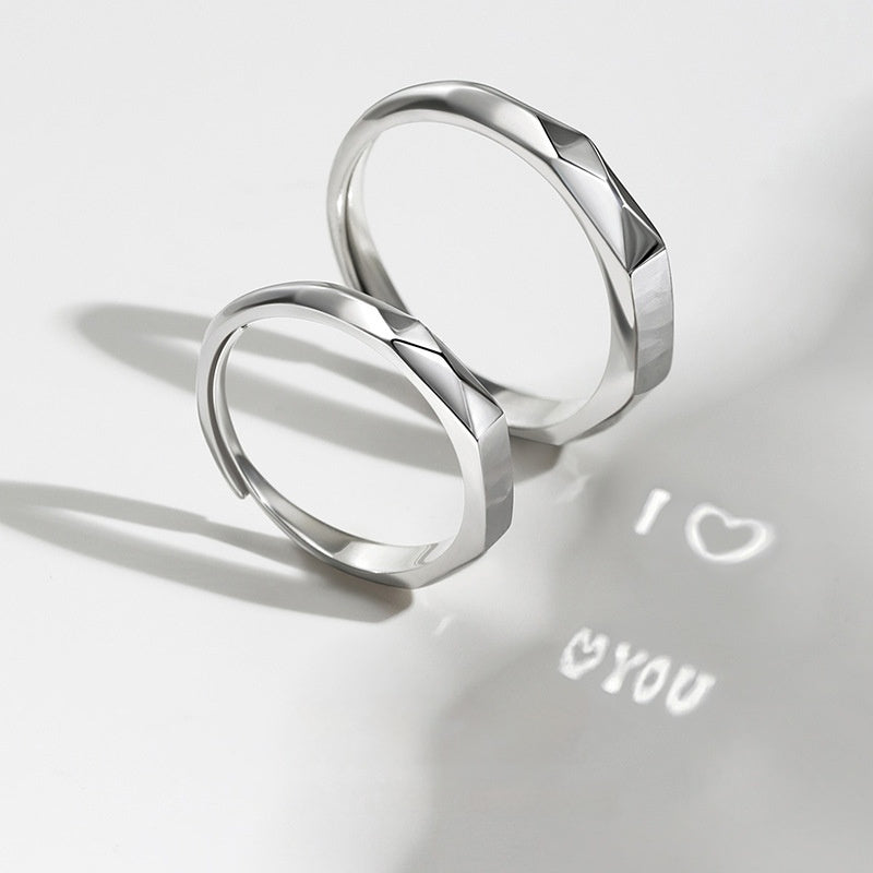 Sterling Silver Ring with Secret Love Detail