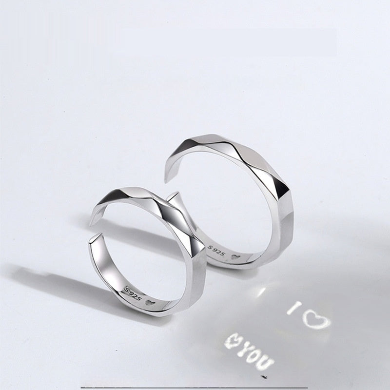Sterling Silver Ring with Secret Love Detail
